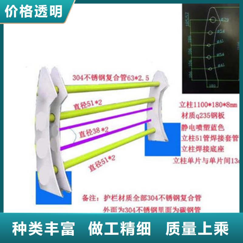 【不锈钢复合管护栏镀锌管景观护栏实地大厂】品质有保障