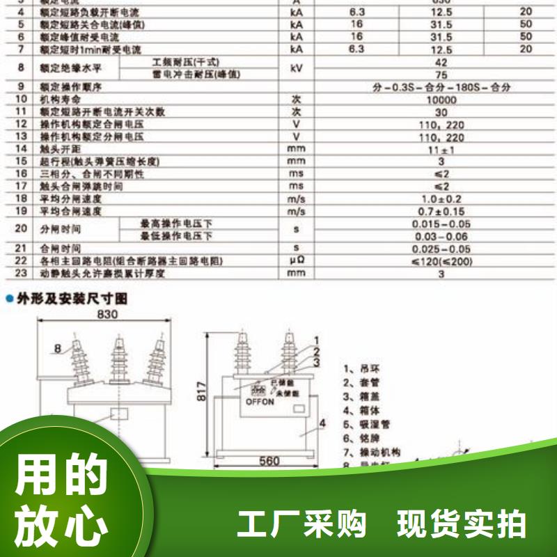 LW8-40.5/2000-31.5铁壳常规断路器樊高工厂采购