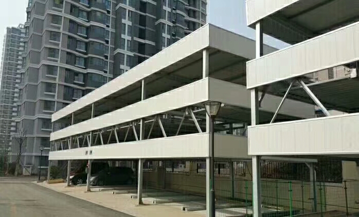四柱双层停车包验收