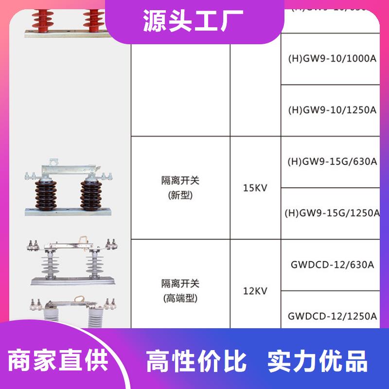 单极隔离开关GW9-10KV/400A单柱立开,不接地,操作型式:手动客户好评